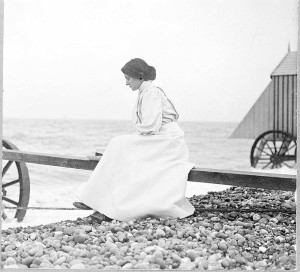 Florence Hardy at the seaside