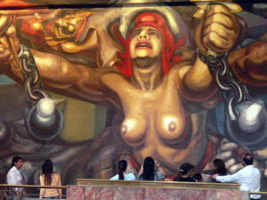Mexico City. Palacio de Bellas Artes: Mural "La Nueva Democracia" ( 1945 )