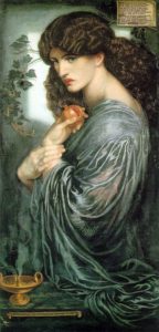 Jane Morris painted by Dante Gabriel Rossetti as Proserpine (1874)