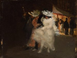 Closing the Café, 1904, oil on hardwood panel, 8 1/2 X 10 5/8 in., Everson Museum of Art
