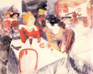 "Nana, Seated Left, and Satin at Laure's Restaurant" (1916) Museum of Modern Art