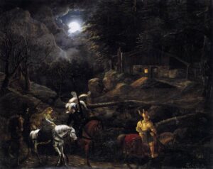 "Knight before the Charcoal Burner's Hut" c. 1816