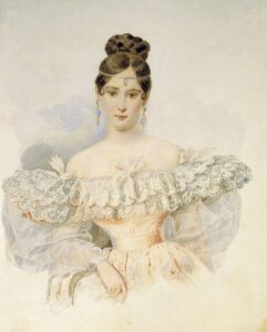 Portrait of Natalia Pushkina-Lanskaya (née Goncharova), wife of the Russian poet Alexander Pushkin, ca. 1831-2