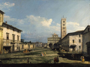 Piazza San Martino con la cattedrale» (Lucca, 1740)